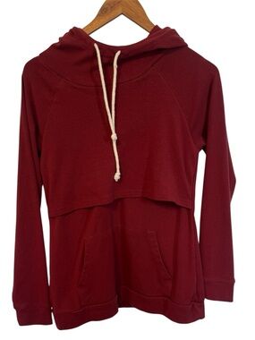 Red Nursing Maternity Hoodie Size Small